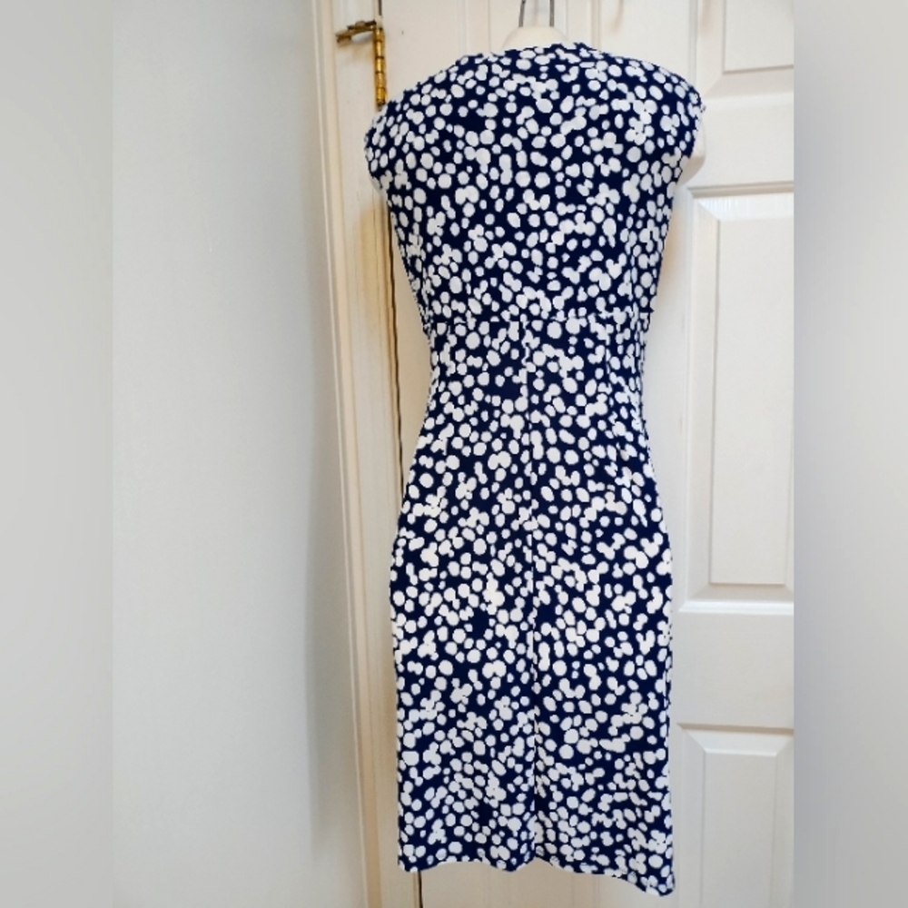 Ralph Lauren blue & white polka dot dress, size 4, NWOT - Picture 2 of 7